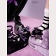 Sanrio Kuromi Bittersweet Lolita Shoes by Sheep Puff (UN203)